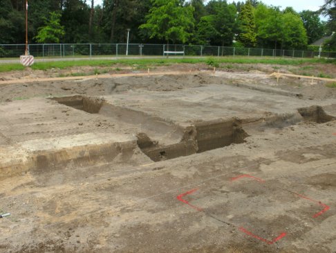 Uitgraven fundering kolommen