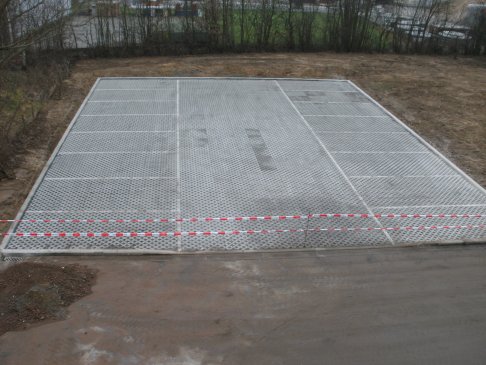 Parking met betonnen grasdallen 1